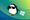 a linux tux mascot with shades on throwing windows logo with swag in a green-blue background of the image